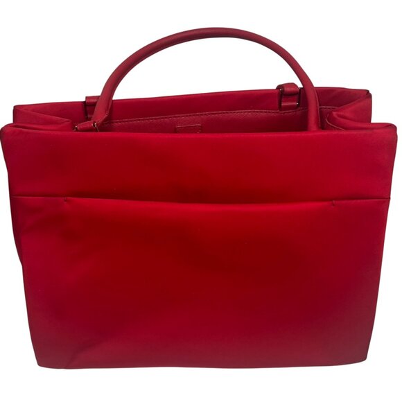 Kate Spade ~ Phoebe Red Nylon Tote Top handle Shoulder bag, Striped interior - Picture 5 of 16